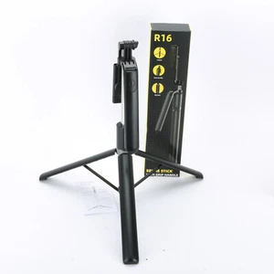 360 Rotating Tripod iPhone Camera Portable Stand 70" Selfie Stick w/Remote Black - Picture 1 of 6