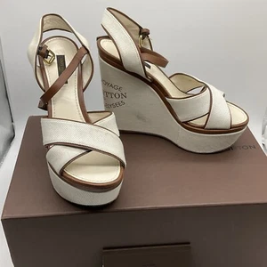LOUIS VUITTON Sunlight Wedgie Sandals - Picture 1 of 12