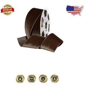 Luxurious 2" x 11 Yards Espresso Velvet Ribbon - Swiss Imported Nylon Quality - Picture 1 of 2