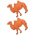  2 Pcs Cute Camel Ornaments DIY Handmade Materials Gardening Decorations Plastic