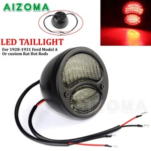 Motorcycle 12V LED Stop Brake Tail Light Smoke For 1928-1931 Ford Model A Harley - Bild 1 von 7