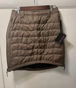 NWT SKHOOP Puffer Short skirt Size 2 Down-filled Chocolate Brown Brand New! - Picture 1 of 6