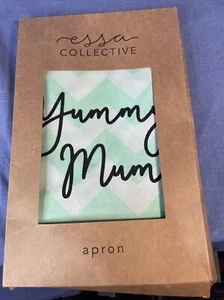 Yummy Mummy türkis und weiß Chevron Muster Schürze für perfekt für Muttertag - Bild 1 von 4