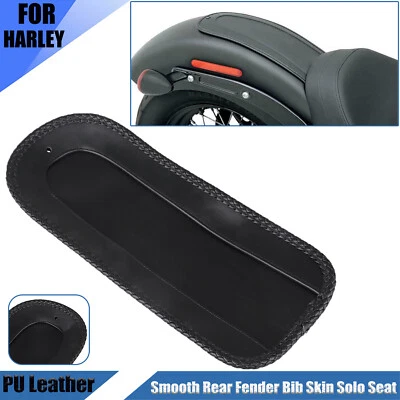 PU Leather Rear Fender Bib For Harley Heritage Softail FLSTC FXSTC Fatboy FLSTF - Image 1 of 4