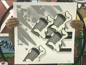 OG Slick SQUAD Chrome Edition Signed LE print #7/100 21 x 21 Talk To The Hand - Picture 1 of 1