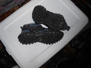 Scarpe sneakers alla caviglia Designer Inspired TAXi Celia 04 nere e Bling taglia 8 - Foto 1 di 5