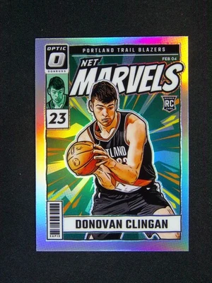 2024-25 Panini Donruss Optic Donovan Clingan #11 RC Rookie Net Marvels Holo - Image 1 of 2