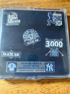 NY New York Yankees DEREK JETER 3000 hits 5 pin set MLB - Picture 1 of 2