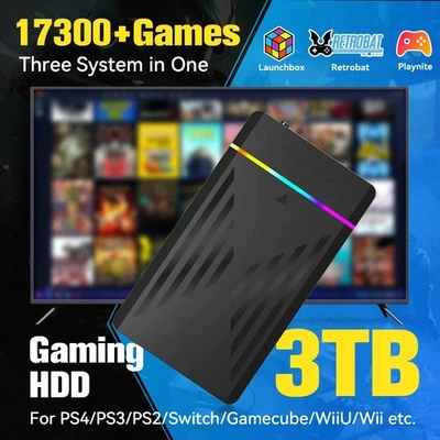 3TB Gaming HDD 10K+ Retro Games H.perspin LaunchBox PS3/PS2/PS/Wii/WIIU/SWITCH - Image 1 of 4