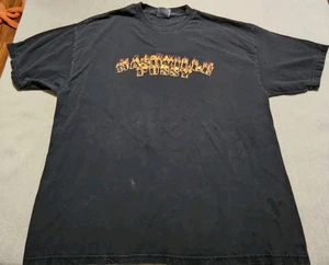 T-shirt vintage Nashville Pussy High As Hell Band XL Black Flames Back Hit RARA - Foto 1 di 11