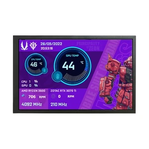 8in 8.8in USB LCD Monitor For PC Case  Built Picture Video Theme CPU GPU Temp - Picture 1 of 45