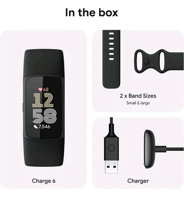 Fitbit Charge 6 Fitness Tracker - Black - GA05183NA Pre-Owned  - Image 1 of 4