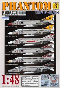 DXM Decals 1/48 U.S. NAVY F-4 B/J/N PHANTOM II Jet Fighter - Picture 1 of 7