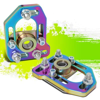 FOR 79-89 FORD MUSTANG FRONT 2PCS ADJUSTABLE CAMBER/CASTER PLATES NEO CHROME - Image 1 of 4