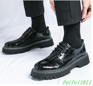 Elegante Zapatos Oxford de Trabajo Informales para Hombres con Cordones de Cuero Sintético Vestido Formal Fiesta Club - Imagen 1 de 11