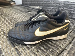 Nike Tiempo Natural III TF Football Trainers Black/White/Gold 2010 – Size UK 9 - Picture 1 of 10