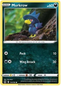 Murkrow Pokemon TCG Card 114/196 - Picture 1 of 1