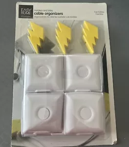 Easy Home - Cable Organizers Holders And Bites NIP 4 Pk Holders 2 Pk Bites - Picture 1 of 8