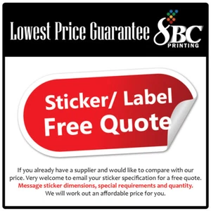 Free Quote Custom Personalised Sticker Labels Printing Wedding Business Product - Picture 1 of 10