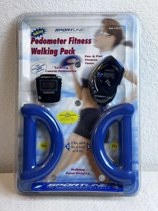 Fitness Walking Pack Talking Pedometer 2- 2lb Weights Item # 601677 Sport Line - Picture 1 of 2