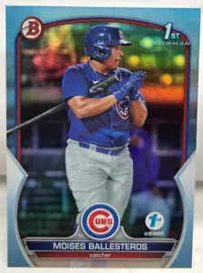 Moises Ballesteros 2023 Bowman 1st First Edition Prospect SKY BLUE Foil #BPPF-11 - Picture 1 of 2