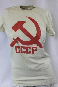 T-shirt maglietta donna David & Golia beige CCCP stile sovietico russo novità  - Foto 1 di 1