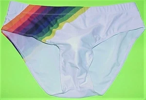 UN NUEVO CALZONCILLO DE NATACIÓN DE COMPETICIÓN ARCO IRIS, BUCEO, WATERPOLO, TRAJE DE BAÑO DE EQUIPO 34-40" - Imagen 1 de 5