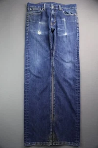 Men's 2016 Levi's 513 Slim Straight Jeans Distressed Size 31x32 (Measure 31x31) - Picture 1 of 12