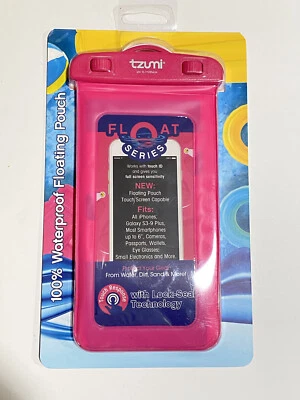 Tzumi Aqua Pocket Touch 100% Impermeable Bolsa Flotante Celular iPhone Estuche Rosa Nuevo en Paquete Foto 1 de 4