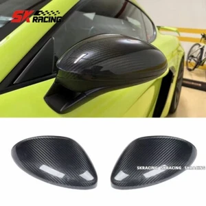 Dry Carbon Fiber Car Side Mirror Cover Caps For Porsche 718 982 2 door 2016-2021 - Picture 1 of 20