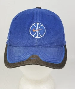 Vtg YOUTH NIKE BASKETBALL HAT blue black retro 90s rare BOYS GIRLS KIDS SIZE - Picture 1 of 9