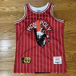 Monopoly Board Game Men's Headgear Classics Embroidered Basketball Jersey NWT S - Picture 1 of 8