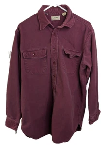 L. L. Bean, men's chamois shirt, red. size 16.5 Tall - Picture 1 of 3