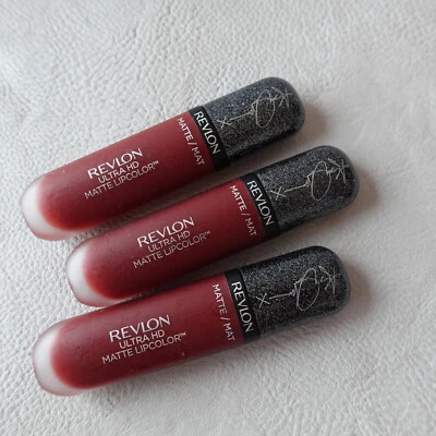 Revlon Ashley Graham Never Enough Ultra Matte Red Lipstick Keep it Real Lot of 3 - Image 1 of 3