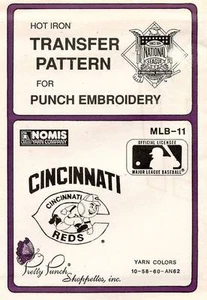1980's VTG Punch Embroidery Cincinnati Transfer Pattern MLB-11 - Picture 1 of 1