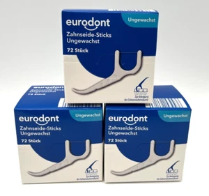 Eurodont Zahnseide Sticks ungewachst 216 Stück XXL Zahnseidesticks Neu - Bild 1 von 1