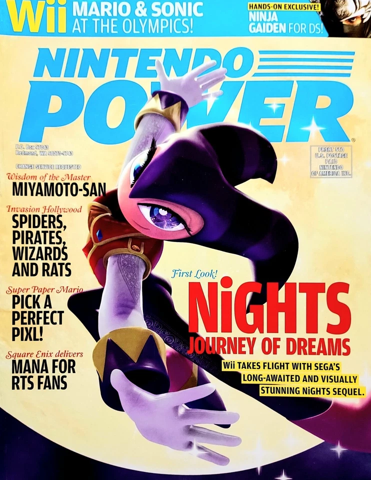 RARE NINTENDO POWER MAGAZINE VOLUME 216 NIGHTS PAPER MARIO HEROS OF MANA CLEAN! - Image 1 of 1