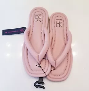 Sandalias planas mullidas de espuma viscoelástica rosa talla 8 NOBO NUEVAS CON ETIQUETAS - Imagen 1 de 8