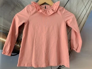 Serendipity by Shrimp and Grits Size M 5-6 Girl's Top Peach with Collar Preowned - Picture 1 of 10