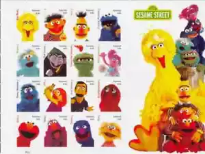 2019 USPS FOGLIO DI 16 FRANCOBOLLI PRIMA CLASSE FOREVER STRADA DEL SESAME "50 ANNI" - Foto 1 di 1