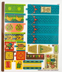 LEGO STICKER SHEET ONLY BOUN'S BOAT 43185 from set New - Picture 1 of 1