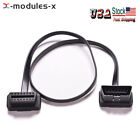 OBD2 Thin 16Pin Noodle Male to Female Elbow ELM327 OBDⅡ60cm Extension Cable USA