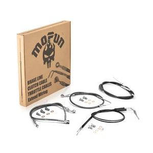 MOFUN 14" 16" Handlebar Cable Kit for Harley Softail Deluxe Standard 11-14 ABS - Picture 1 of 6