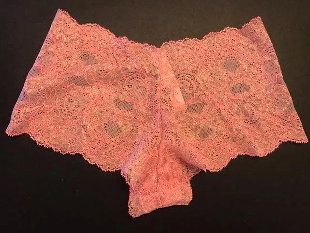 NUEVO CON ETIQUETAS PANTALÓN CORTO VICTORIA SECRET NARANJA MELOCOTÓN BRILLO ENCAJE DREAM ANGELS XSMALL $25 Foto 1 de 1