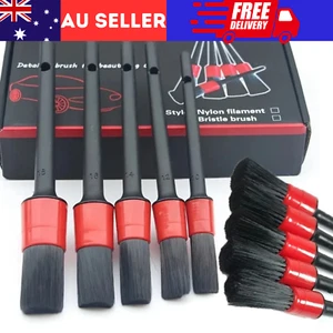5 PCS Car Detailing Cleaning Brush Set For Dashboard Crevice Engine Wheel Air - Picture 1 of 7