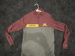 Minnesota Golden Gophers Men’s Small Burgundy 1/4 Zip-up Jacket By Colosseum - Picture 1 of 4