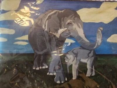 Bolso de Cosméticos Salvador Kitty Elefante Mamá y Bebé con Cremallera.  Conservación de vida silvestre Foto 1 de 4