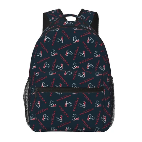 Houston Texans Casual Backpack Lightweight Student Backpack Travel Bags Cover