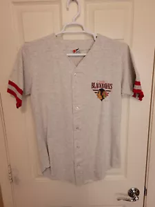 Vintage Swingster Chicago Blackhawks Button Down Jersey Shirt Medium 90's USA - Picture 1 of 8