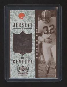 1999 UD LEGEND JIM BROWN GAME WORN JERSEY SP JERSEY OF THE CENTURY RARE HOF - Picture 1 of 2